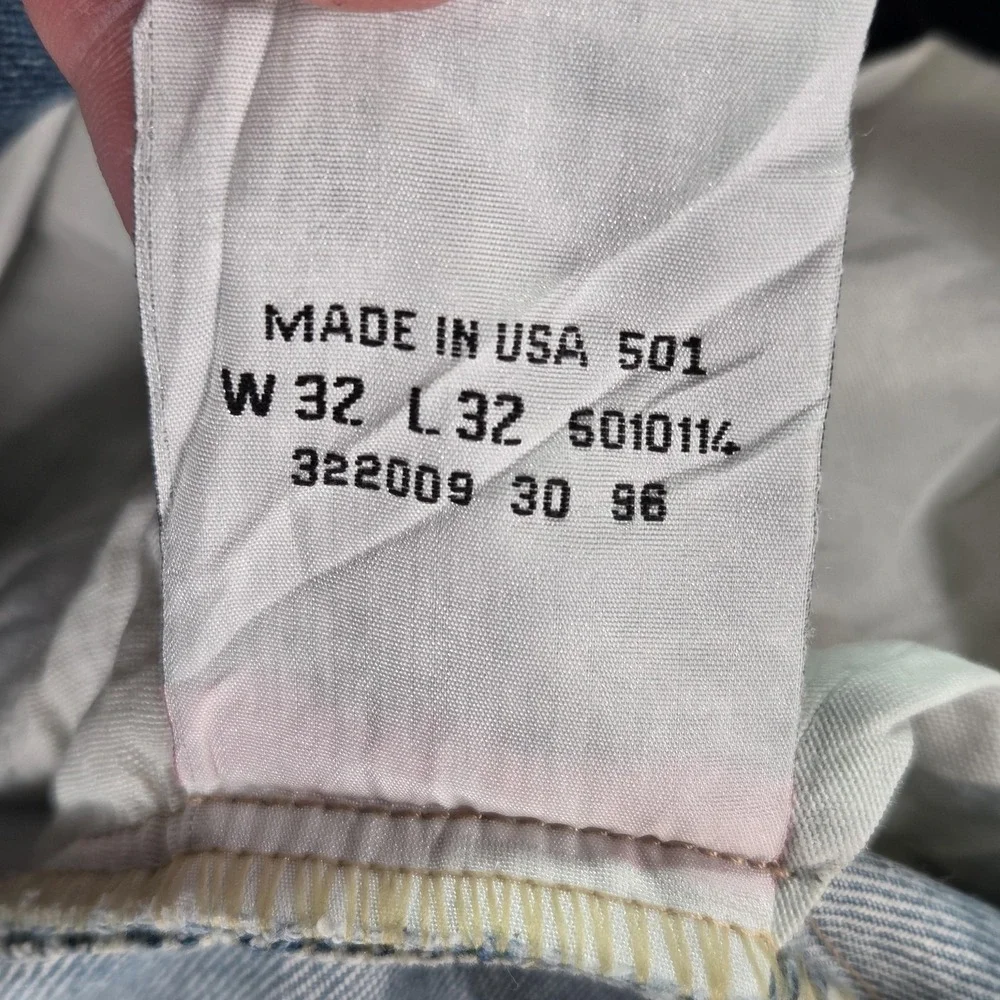 VTG Levis 501 Jeans‎ Mens Blue Med Wash Straight Button Fly USA Fits 32x32